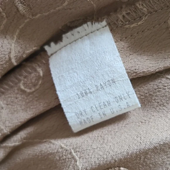 Lightweight Vintage Embroidered Nude Maxi Skirt L - Picture 6 of 6